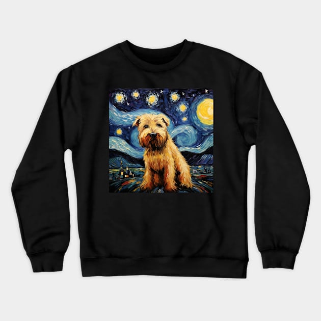 Irish Terrier Starry Night Crewneck Sweatshirt by NatashaCuteShop